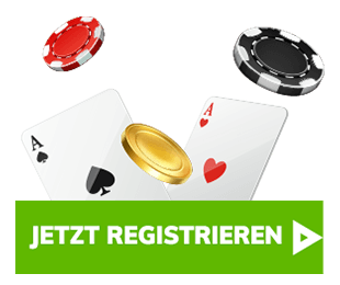 Online Casino Spielautomaten mit Ass Karten und bunten Casino Chips