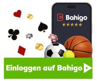 Bahigo App mit Fussball Basketball Tennisball und bunten Spielchips
